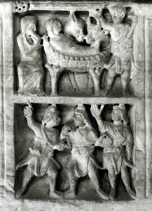 Relief from the Sarcophagus of the Nativity (detail) by Paleo Christian